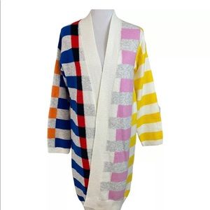 Lego x Target NWT Multicolor Brick Striped Longer Length Cardigan Sweater XXS